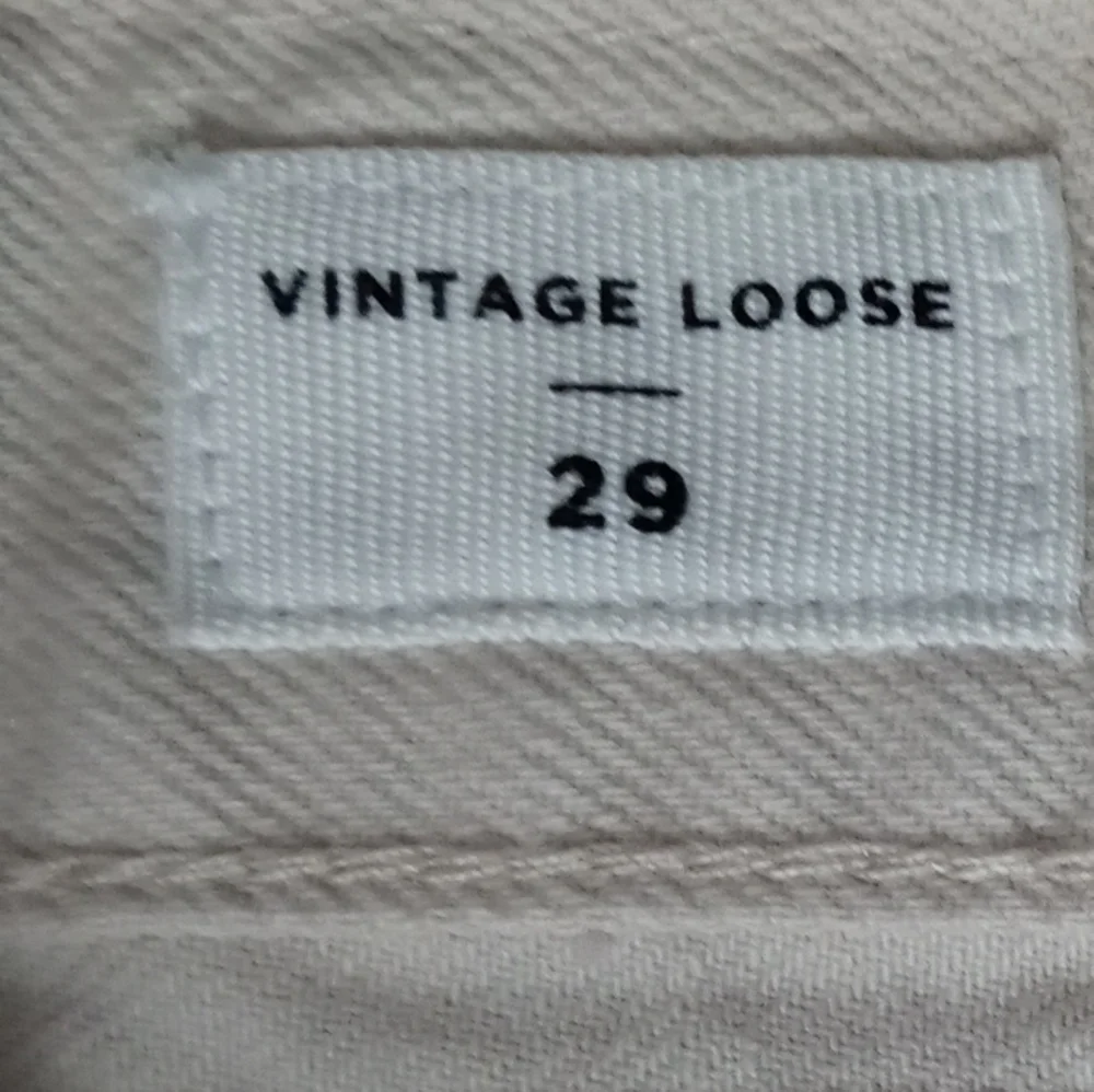 PACSUN VINTAGE LOOSE  WOMEN'S WHITE /TAN PATCH JEANS. SIZE 29 - Picture 5 of 13